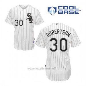 Maglia Baseball Uomo Chicago White Sox 30 David Robertson Bianco 1ªCool Base