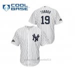 Maglia Baseball Uomo New Y Ork Yankees 19 Masahiro Tanaka 2019 Postseason Cool Base Bianco