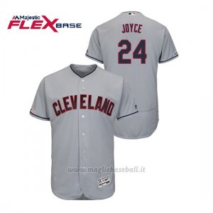 Maglia Baseball Uomo Cleveland Indians Matt Joyce 150th Aniversario Patch Flex Base Grigio