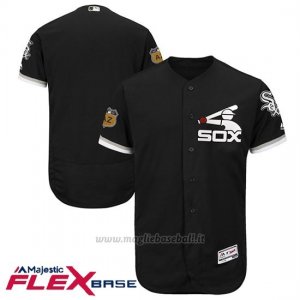 Maglia Baseball Uomo Chicago White Sox Nero 2017 Allenamento Primaverile Flex Base