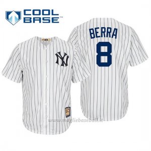 Maglia Baseball Uomo New York Yankees Yogi Berra Cooperstown Collezione Cool Base Bianco