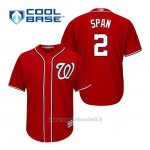 Maglia Baseball Uomo Washington Nationals Denard Span 2 Rosso Alterner Cool Base