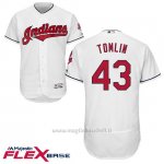 Maglia Baseball Uomo Cleveland Indians Josh Tomlin Bianco 1ªFlex Base