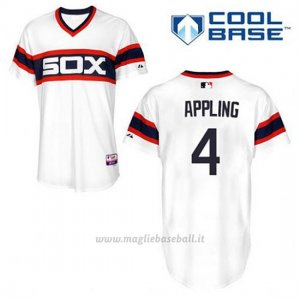 Maglia Baseball Uomo Chicago White Sox Luke Appling 4 Bianco Alterner Cool Base