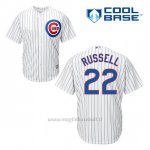 Maglia Baseball Uomo Chicago Cubs 22 Addison Russell Bianco 1ªCool Base