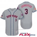 Maglia Baseball Uomo New York Mets 2017 Estrellas y Rayas Curtis Granderson Grigio Flex Base