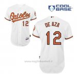 Maglia Baseball Uomo Baltimore Orioles 12 Alejandro de Aza Bianco 1ªCool Base