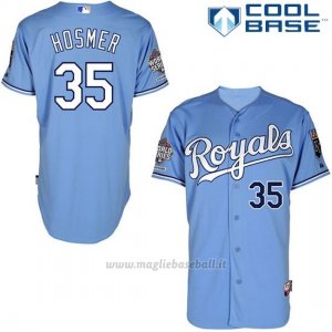 Maglia Baseball Uomo Kansas City Royals Eric Hosmer Light Blu Cool Base Giocatore Autentico