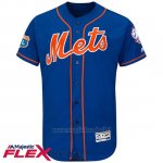 Maglia Baseball Uomo New York Mets Blank Blu Flex Base Autentico Collezione Allenamento Primaverile