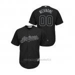 Maglia Baseball Hombre Cleveland Indians Personalizzate 2019 Players Weekend Nickname Replica Nero