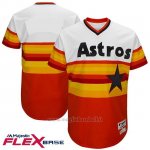 Maglia Baseball Uomo Houston Astros Bianco 1977 Turn Back The Clock Flex Base