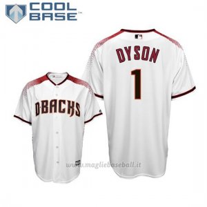 Maglia Baseball Uomo Arizona Diamondbacks Jarrod Dyson Cool Base Majestic 1ªBianco