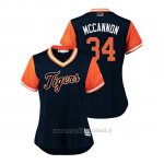 Maglia Baseball Donna Detroit Tigers James Mccann 2018 Llws Players Weekend Mccannon Blu