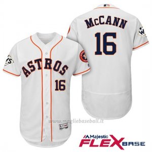 Maglia Baseball Uomo Houston Astros 2017 World Series Brian Mccann Bianco Flex Base