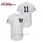 Maglia Baseball Uomo New Y Ork Yankees 11 Brett Gardner 2019 Postseason Flex Base Bianco