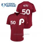 Maglia Baseball Hombre Philadelphia Phillies 50 Hector Neris 1979 Saturday Night Special Autentico Rosso