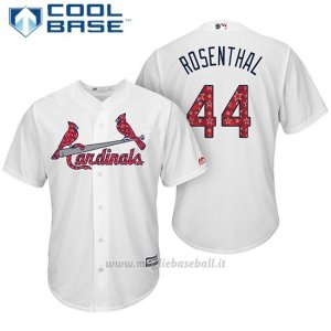 Maglia Baseball Uomo St. Louis Cardinals 2017 Estrellas y Rayas Trevor Rosenthal Bianco Cool Base