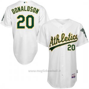 Maglia Baseball Uomo Oakland Athletics Josh Donaldson Bianco Giocatore Autentico
