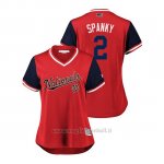 Maglia Baseball Donna Washington Nationals Adam Eaton 2018 Llws Players Weekend Spanky Rosso