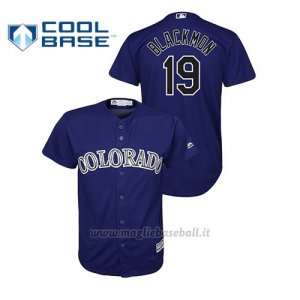 Maglia Baseball Bambino Cleveland Rockies 19 Charlie Neromon Cool Base Alternato Viola