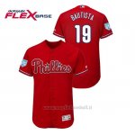 Maglia Baseball Uomo Philadelphia Phillies Jose Bautista 2019 Entrenamiento De Primavera Flex Base Rosso