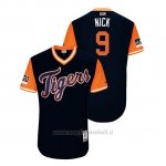 Maglia Baseball Uomo Detroit Tigers Nicholas Castellanos 2018 Llws Players Weekend Nick Blu