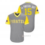 Maglia Baseball Uomo Pittsburgh Pirates Adeiny Hechavarria 2018 Llws Players Weekend La Pantera Uuff Grigio
