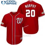 Maglia Baseball Uomo Washington Nationals 2017 Postseason Daniel Murphy Scarlet Cool Base