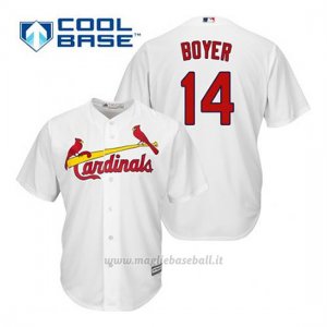 Maglia Baseball Uomo St. Louis Cardinals Ken Boyer 14 Bianco 1ªCool Base