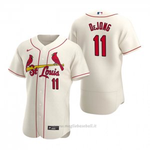 Maglia Baseball Uomo St. Louis Cardinals Paul Dejong Autentico 2020 Alternato Crema