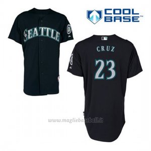 Maglia Baseball Uomo Seattle Mariners Nelson Cruz 23 Blu Blu Alterner Cool Base