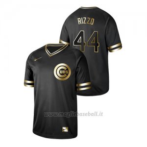 Maglia Baseball Hombre Chicago Cubs Anthony Rizzo 2019 Golden Edition Nero