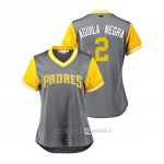 Maglia Baseball Donna San Diego Padres Jose Pirela 2018 Llws Players Weekend Aguila Negra Grigio