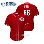 Maglia Baseball Uomo Cincinnati Reds Yasiel Puig Cool Base Official Alternato Rojo