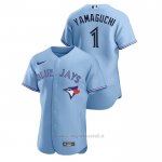 Maglia Baseball Uomo Toronto Blue Jays Shun Yamaguchi Autentico 2020 Alternato Blu