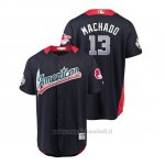 Maglia Baseball Uomo All Star Game Baltimore Orioles Manny Machado 2018 1ªRun Derby American League Blu