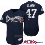 Maglia Baseball Uomo Atlanta Braves 47 Tom Glavine Blu 2017 Allenamento Primaverile Flex Base