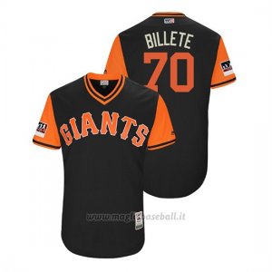 Maglia Baseball Uomo San Francisco Giants Julian Fernandez 2018 Llws Players Weekend Billete Nero