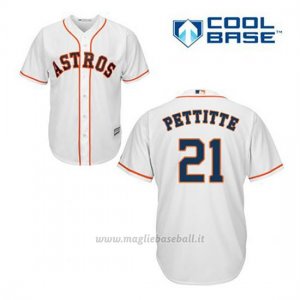Maglia Baseball Uomo Houston Astros Andy Pettitte 21 Bianco 1ªCool Base