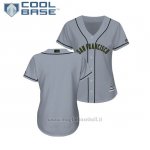 Maglia Baseball Donna San Francisco Giants 2018 Dia de los Caidos Cool Base Grigio