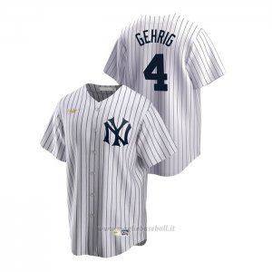 Maglia Baseball Uomo New York Yankees Lou Gehrig Cooperstown Collection Primera Bianco