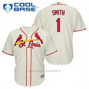 Maglia Baseball Uomo St. Louis Cardinals Ozzie Smith 1 Crema Alterner Cool Base