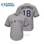 Maglia Baseball Uomo New York Yankees Didi Gregorius Cool Base Official Road Grigio