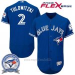 Maglia Baseball Uomo Toronto Blue Jays Troy Tulowitzki 2 Flex Base 40 Anniversario