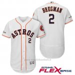 Maglia Baseball Uomo Houston Astros 2017 Postseason Alex Bregman Bianco Flex Base