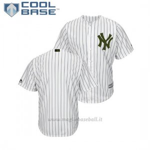 Maglia Baseball Uomo New York Yankees 2018 Dia de los Caidos Cool Base Bianco