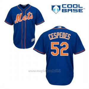 Maglia Baseball Uomo New York Mets Yoenis Cespedes 52 Blu Alterner 1ªCool Base