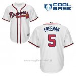 Maglia Baseball Uomo Atlanta Braves 5 Frojodie Freeman Bianco 1ªCool Base