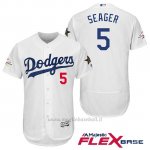 Maglia Baseball Uomo Los Angeles Dodgers Corey Seager Bianco 2017 Mlb All Star Game Flex Base
