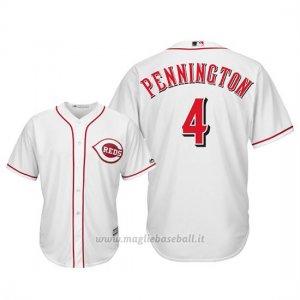Maglia Baseball Uomo Cincinnati Reds Cliff Pennington Cool Base Majestic 1ªBianco